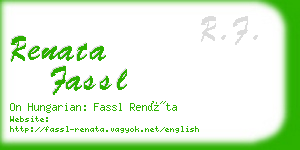 renata fassl business card